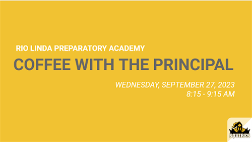Coffee with the Principal SEPTEMBER